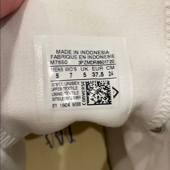 White Converse High Tops - Picture 4 of 4